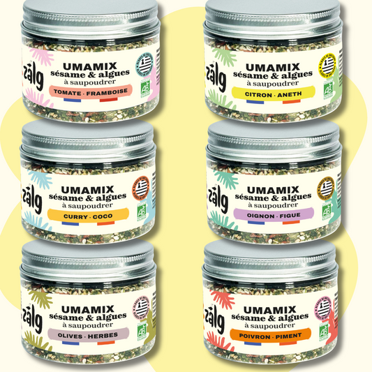 Pack 6 UMAMIX : mélange sésame & algues à saupoudrer