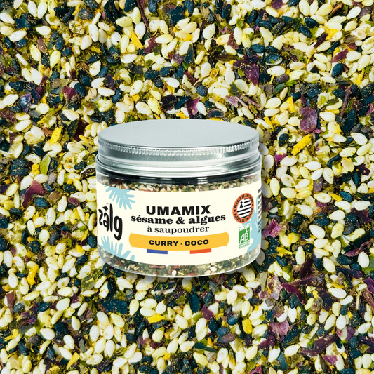 UMAMIX :  sésame & algues à saupoudrer - Curry & Coco