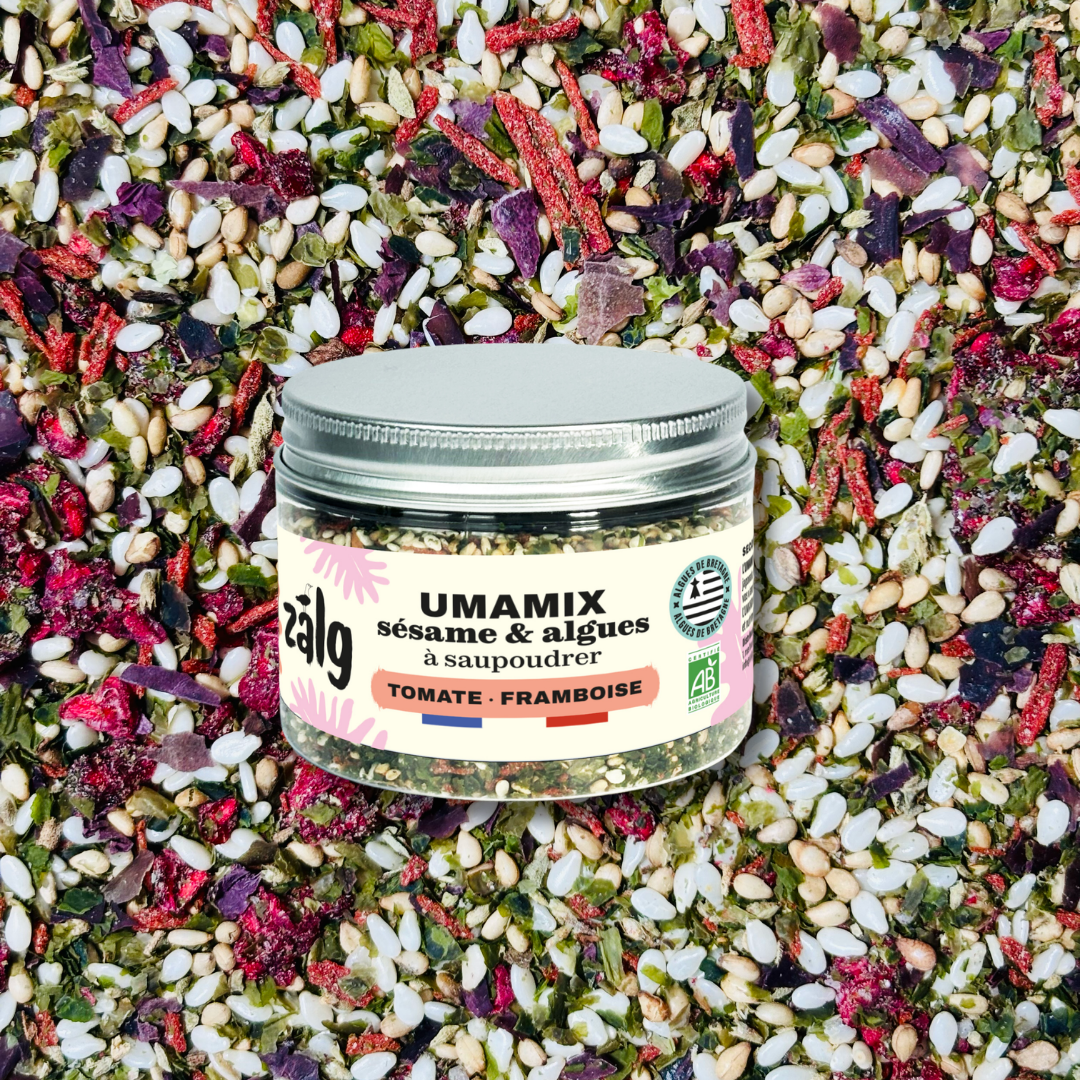 UMAMIX :  sésame & algues à saupoudrer - Tomate & Framboise