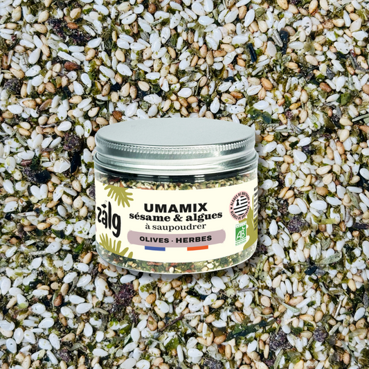 UMAMIX :  sésame & algues à saupoudrer - Olive & Herbes de Provence